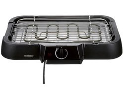 SILVERCREST® KITCHEN TOOLS Elektrische tafel BBQ - Barbecue - Vermogen: 2000 W - Grilloppervlak: 41 x 24 cm - Traploze temperatuurregeling - Afneembaar en in hoogte verstelbaar grillrooster van RVS - Uitneembare vetopvangbak
