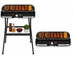 SMH LINE® Elektrische BBQ - Staand en Tafelmodel Barbecue - 40x25cm - Tafelbarbecue - 2000W - Zwart
