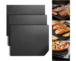 SnelShoppen - Barbecuematten voor Gasbarbecues 50 x 40 cm - Herbruikbare Antiaanbakmatten voor Elektrische en Houtskoolbarbecues - Gemakkelijk Schoon