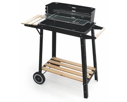SnelShoppen - Galileo Casa Sun-Day Barbecue Rood - Compacte Houtskool BBQ voor Tuin, Camping en Feesten - Ideaal voor Buiten koken en Grillen - 2-Pers