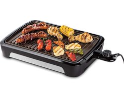 SnelShoppen - Smokeless BBQ Grill - George Foreman Grill zonder Rook, 1606 Watt, 1500 cm² Grilloppervlak, Verstelbare Temperatuur, Vaatwasmachinebeste