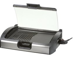 Steba VG200 - Elektrische Barbecue - Tafelgrill - met glazen deksel - 29x40 cm - 2200 Watt