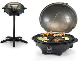 Tristar BQ-2816 Elektrische Barbecue - BBQ Elektrisch - Barbecuegrill Staand - Te gebruiken als Tafelbarbecue - Grillplaat 46 x 35 cm - Zwart
