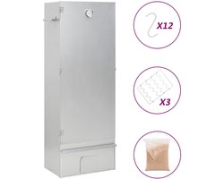 vidaXL BBQ-rookoven met houtsnippers 44,5x29x110 cm staal