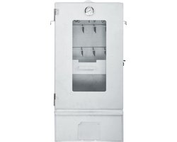 vidaXL BBQ-rookoven met tafel gegalvaniseerd staal