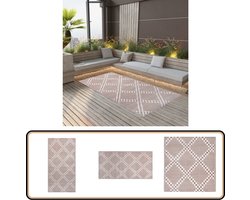 vidaXL Buitenkleed - 120x180 cm - Bruin - PP Tuintapijt - Buitentapijt - Vloerkleed - Patio Tapijt - Terrasdecoratie