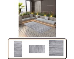 vidaXL Buitenkleed - 120x180 cm - Grijs - PP Tuintapijt - Outdoor Tapijten - Patio Tapijt - Veranda Tapijt - Terras Tapijt