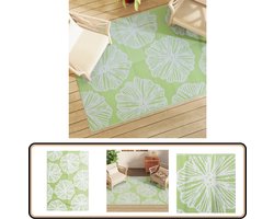 vidaXL Buitenkleed - 140x200 cm - Groen - Polypropeen Tuintapijt - Outdoor Tapijt - Veranda Kleed - Terras Kleed - Groene Vloerkleed