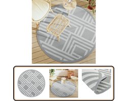 vidaXL Buitenkleed - 160 cm - Polypropyleen - Grijs Tuintapijt - Outdoor Tapijt - Patio Dekens - Veranda Tapijt - Terrasdecoratie