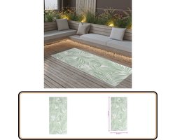 vidaXL Buitenkleed - 80x150 cm - Groen - Polypropyleen Tuintapijt - Buitentapijten - Patio Tapijten - Groene Tapijten - Jacquard Patroon