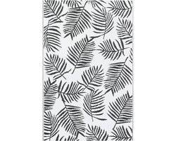 vidaXL - Buitenkleed - ARAKIL - 160x230 - cm - PP - wit - en - zwart