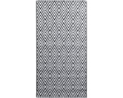 vidaXL - Buitenkleed - ARAKIL - 190x290 - cm - PP - wit - en - zwart