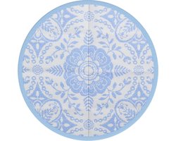 vidaXL - Buitenkleed - ARAKIL - Ø120 - cm - polypropeen - babyblauw