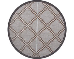 vidaXL - Buitenkleed - ARAKIL - Ø160 - cm - polypropeen - bruin