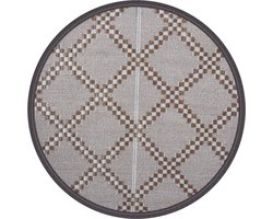 vidaXL - Buitenkleed - ARAKIL - Ø200 - cm - polypropeen - bruin