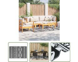 vidaXL Buitenkleed - Buitenkleden - Kleed - Tapijt - Buitenkleed ARAKIL 160x230 cm polypropeen zwart