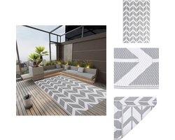 vidaXL Buitenkleed - Buitenkleden - Kleed - Tapijt - Buitenkleed ARAKIL 190x290 cm polypropeen grijs