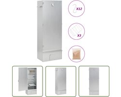 vidaXL Rookoven - Bbq Rookoven - BBQ-rookoven met houtsnippers 44,5x29x110 cm staal - Buitengrill - Bbq Set - Houtrookoven