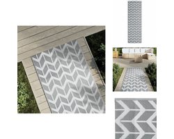 vidaXL Tuinkleed - Tuinkleden - Terraskleed - Buitenkleed - Buitenkleed ARAKIL 80x250 cm PP grijs