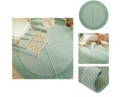 vidaXL Tuinkleed - Tuinkleden - Terraskleed - Buitenkleed - Buitenkleed ARAKIL Ø 200 cm polypropeen groen
