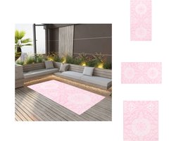 vidaXL Tuinkleed - Tuinkleden - Terraskleed - Terraskleden - Buitenkleed 80x150 cm PP roze