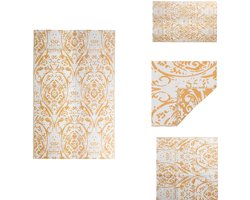 vidaXL Tuinkleed - Tuinkleden - Terraskleed - Terraskleden - Buitenkleed ARAKIL 190x290 cm PP oranje en wit