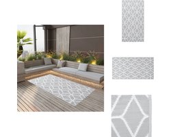 vidaXL Tuinkleed - Tuinkleden - Terraskleed - Terraskleden - Buitenkleed ARAKIL 80x150 cm PP grijs