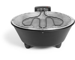 vrijstaande elektrische barbecue 30cm 1250w zwart - livoo - doc267