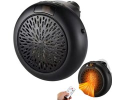 1 stuk Mini-ruimteverwarmer - stil ontwerp - desktop mini-ventilatorverwarmer - draagbare elektrische verwarming - 11 * 14 * 14 cm - voor kantoor en verwarming binnenshuis - zwart