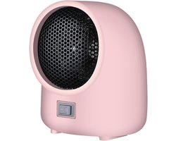 220V mini elektrische kachel, krachtige ventilatorkachel, snelle verwarming, USB-bureaukachel, geschikt voor thuis, studentenkamers en kantoren, roze