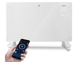 Aigostar 3024X - Elektrische Kachel - 2000W – Convectorkachel met Thermostaat en Afstandsbediening - Heater -Glazen Paneelverwarming - Wit