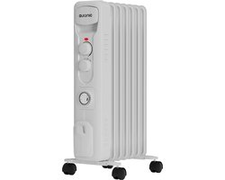 Auronic Olieradiator - 1500W Heater - Elektrische kachel - Thermostaat - Timer - 3 Standen - Wit