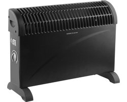 Benson Convector Heater - 750/1500W - 52 x 17 x 32.5 cm - Zwart