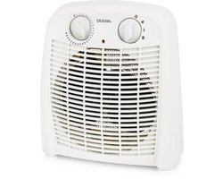 Blokker Ventilator kachel - 2000W - 20 m² - 2 Temperatuur instellingen - Regelbare thermostaat - Indicatielampje - Ventilatiefunctie - Omvalbeveiliging - IP21 - FH-111910.4 Wit
