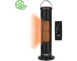 BREND BR-2221 Keramische Ventilatorkachel met ECO-modus en Thermostaat 15-35 °C - Elektrische Kachel – Verwarming – 2000W – Zwart
