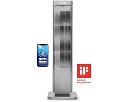 Clean Air Optima® CA-904G Smart - 2in1 Design Ventilator Elektrische Kachel - Verwarmen en Koelen - Stoffilter - Draaicirkel (oscillatie): 80º - Digitale thermostaat instelbaar 15-35°C