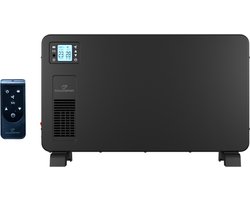 E-Heat Elektrische verwarming Deluxe - Convectie kachel - 1000W/1300W/2300W - Kachel met Ventilator - Thermostaat - Afstandsbediening - Wifi - Timer - Stil - Zwart