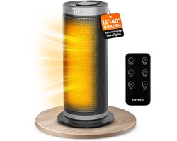 Elektrische Kachel 2000W - Keramische Ventilatorkachel - Heater - Afstandsbediening en Timerfunctie - 70° Draaifunctie - Komodo