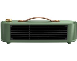 Elektrische kachel - Elektrische verwarming - 800W minikachel - Keramische kachel - Temperatuurregeling met twee snelheden - Snelle warmte - Kantelbeveiliging - Geschikt voor kantoren en woningen - Groen