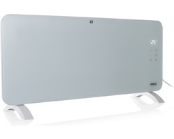 Elektrische kachel Smart– Princess Convectorkachel met glazen paneel 348201 – Convectorkachel - Ingebouwde Thermostaat - paneelverwarming - Inclusief mobiele app - WiFi - LED touchscreen - 2000W - wit
