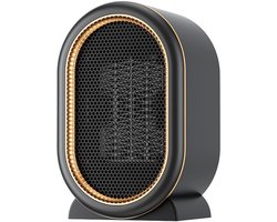 Elektrische kachel - Verwarming - Elektrische Kachel 1310W – Mini Kachel & Ruimteverwarmer – Compacte Binnenverwarming voor Slaapkamer, Badkamer & Kantoor – Energiezuinig met Oververhittingsbeveiliging - zwart