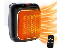 Elektrische kachels - Opladenbare Luchtverwarming met Afstandsbediening, Mini Keramische Blowerradiateur, Badkamer, Energiebesparing, Stil Verwarming, 1200 W Verwarming met 12-Uur Timer, Thermostaat