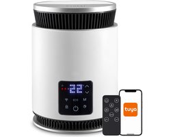 Evolar 360° Elektrische Kachel - 900/1800W - 25m2 - Keramische Ventilatorkachel - WiFi & App - Automatische Thermostaat - ECO-modus - PTC360W