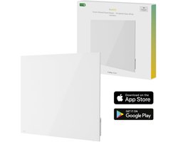 Hombli Elektrische Kachel – Smart Infrarood Verwarmingspaneel – Elektrische Radiator – Heater – 10m2 – 400W – Wit Glas