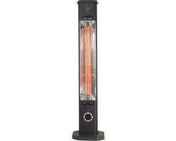 I-Red Infrarood verwarming Dual - Badkamerverwarmer - Infraroodkachel - Straalkachel - Vrijstaand horizontaal of verticaal - Wandmontage - IP65 - 2000W - 8 Standen - Timer - Afstandsbediening