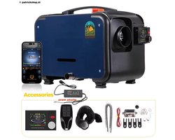 Kachel/Verwarming alles in 1, 8KW 12V/24V/230V Diesel Standkachel Met Afstandsbediening, Bluetooth, LCD Monitor voor RV, camper, Vrachtwagens, Boten, Auto’s