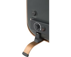 Klarstein Heatpal Marble Blackline Infrarood - Verwarmingspaneel - 1300W - Vrijstaand En Draagbaar - Zuinige Warmteaccumulator - IR Comfort Heats - Volledig Zonder Ventilator - Vorstbeveiliginsfunctie - Luxueus Design - Marmer Aluminium - Koper