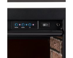 Klarstein Mauna Loa - Elektrische haard, convectieverwarming, 1000 / 2000 W, tot 40 m², Thermostaat: 15 - 30 °C, Vlamillusie, dimbare LED-techniek, Afstandsbediening, Weektimer, wit