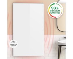 Klarstein Wonderwall Air 60 Infrarood Verwarming - 101 X 60 cm - 600 W - Ir Comfortheat - Wandmontage - Openwindow detectie - Ideaal voor allergische mensen: geen opwaaiend stof - Thermostaat - Weektimer - Ip20 - Afstandsbediening - Wit