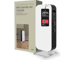 Mill AB-H1000MEC - design olieradiator -1000 Watt - tot 16 m2 - droogt de lucht niet uit - stil - wit - 5 jaar garantie